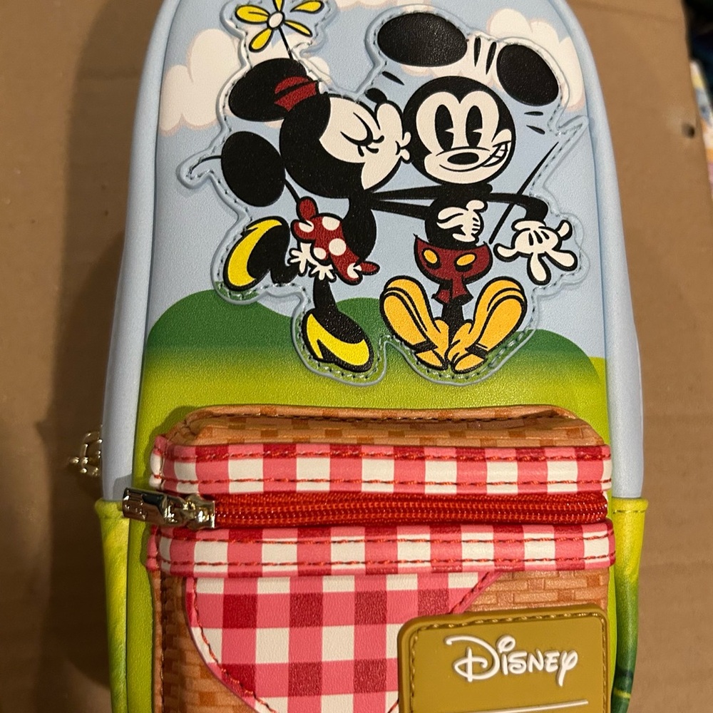 Disney Loungefly Mickey and Minnie Mouse Backpack Pencil Case